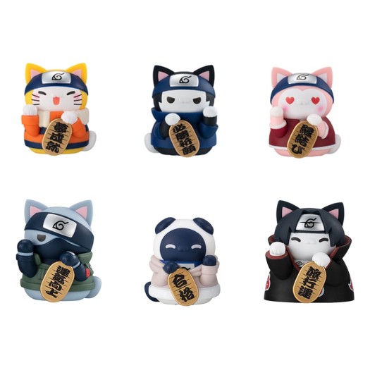 Naruto Shippuuden - MEGA CAT PROJECT Maneki-neko Fortune Mouiccho! BOX 6 pezzi 7cm (EU)