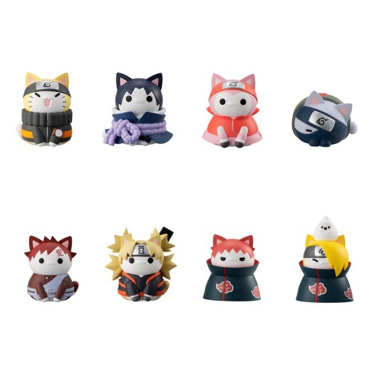 Naruto Shippuuden - MEGA CAT PROJECT Nyaruto! Ver. Battle with Akatsuki BOX 8 pezzi Random 3cm (EU)